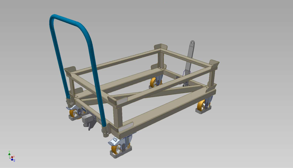 Plattformwagen / Transportwagen mit ergonomischen Aufbau