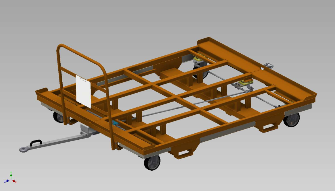Transportwagen quer und längs verfahrbar
