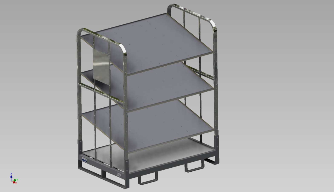 Etagenwagen / Regalwagen / Plattformwagen KLT Aufsatz